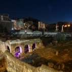 das Forum Romanum bei Nacht