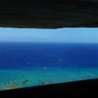 begrenzter Blick aus dem Bunker