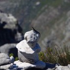 Die Wanderwege auf dem Tafelberg sind durch Steinmännchen gekennzeichnet, und die sind bewacht.