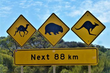 ein typisches Schild in Australien